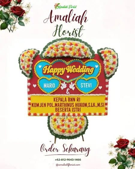 Papan Bunga Pernikahan Pija